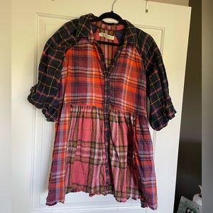 NWOT Free People flannel blouse